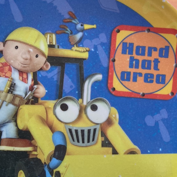 Bob the Builder Hard Hat Area Child’s Melamine Plate from Zak Designs from 2001 - Picture 2 of 3